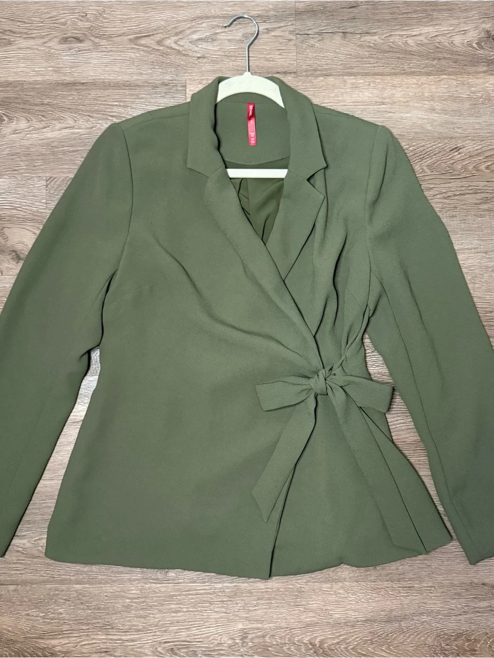 Spanx Crepe Olive Wrap Blazer & Wide-Leg Pants Suit Set - Women